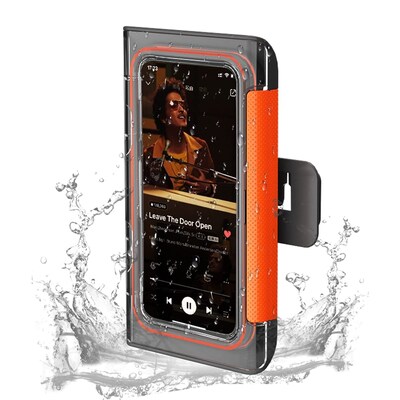 SaharaCase Bathroom Wall Mount for Most Cell Phones, Black and Orange (TB00108)
