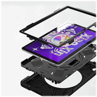 SaharaCase Protection Hand Strap Series Case for Lenovo Tab M10 Plus (3rd Gen), Black (TB00266)