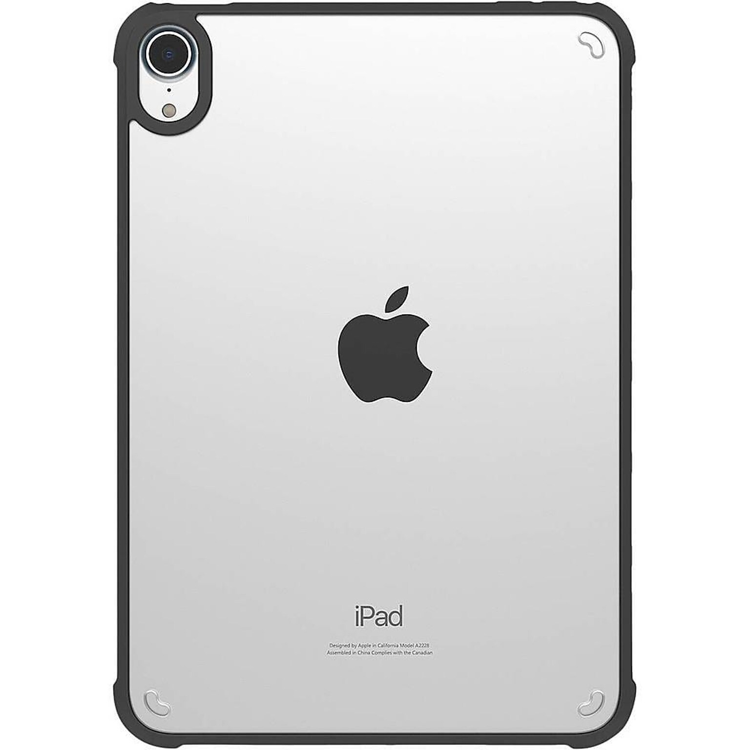 SaharaCase Hybrid-Flex Series Case for Apple iPad mini A17 Pro & 6th Generation 2021, Clear Black (TB00048)