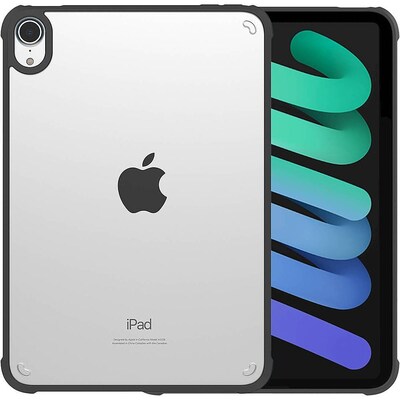 SaharaCase Hybrid-Flex Series Case for Apple iPad mini A17 Pro & 6th Generation 2021, Clear Black (TB00048)
