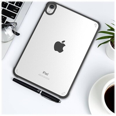 SaharaCase Hybrid-Flex Series Case for Apple iPad mini A17 Pro & 6th Generation 2021, Clear Black (TB00048)