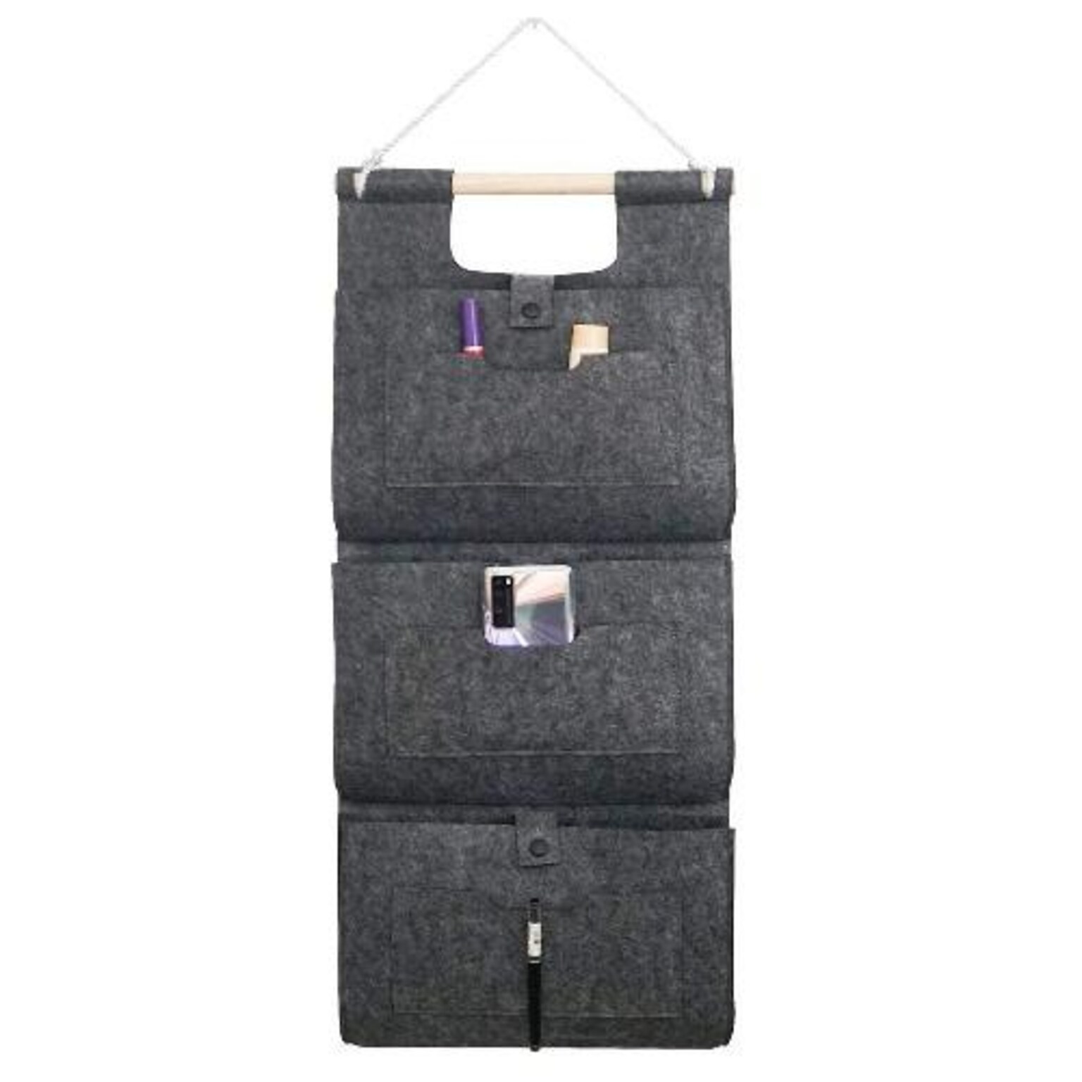 SaharaCase Hanging Wall Storage Bag for Most Cell Phones and Tablets, Gray (TB00106)