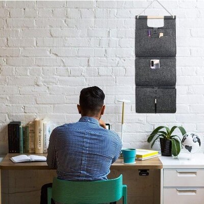 SaharaCase Hanging Wall Storage Bag for Most Cell Phones and Tablets, Gray (TB00106)