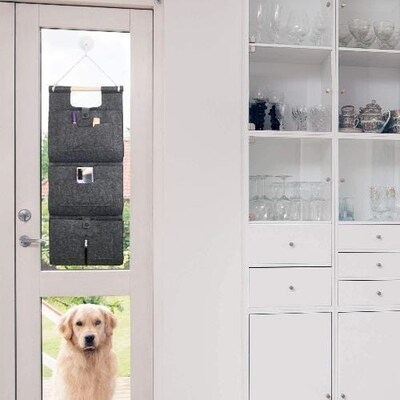 SaharaCase Hanging Wall Storage Bag for Most Cell Phones and Tablets, Gray (TB00106)