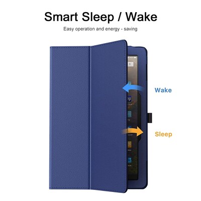 SaharaCase Bi-Fold Folio Case for Amazon Fire HD 10 (2021), Blue (TB00116)