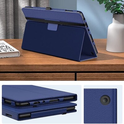 SaharaCase Bi-Fold Folio Case for Amazon Fire HD 10 (2021), Blue (TB00116)
