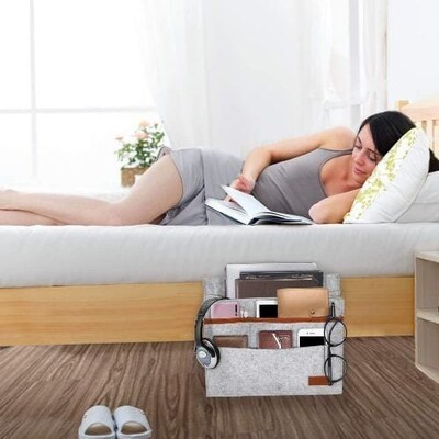 SaharaCase Bedside Storage Bag for Most Cell Phones and Tablets, Gray (TB00103)