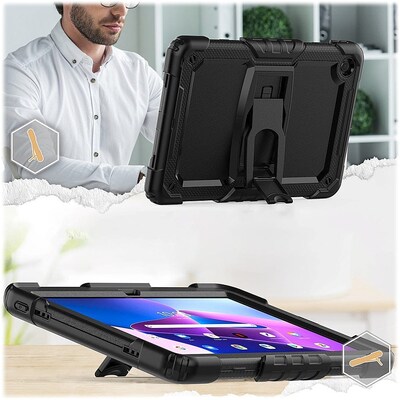 SaharaCase Defense Series Case for Lenovo Tab M10 Plus (3rd Gen), Black (TB00267)