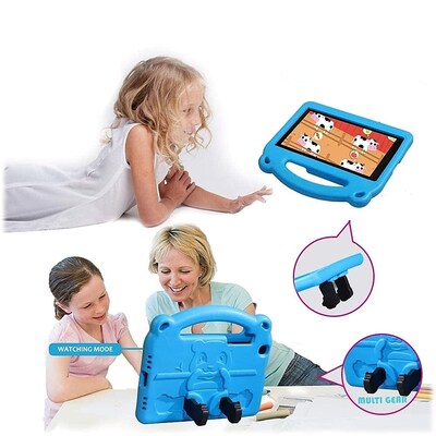 SaharaCase Teddy Bear KidProof Case for Samsung Galaxy Tab A8, Blue (TB00204)