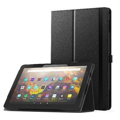 SaharaCase Bi-Fold Folio Case for Amazon Fire HD 10 (2021), Black (TB00115)