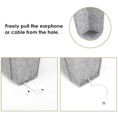 SaharaCase Bedside Storage Bag for Most Cell Phones and Tablets, Gray (TB00102)