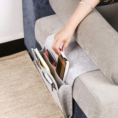 SaharaCase Bedside Storage Bag for Most Cell Phones and Tablets, Gray (TB00102)