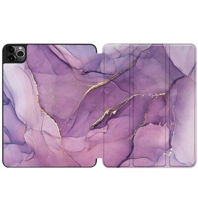 SaharaCase Marble Series Folio Case for Apple iPad Pro 12.9" (4th, 5th, and 6th Gen 2020-2022), Purple (TB00032)