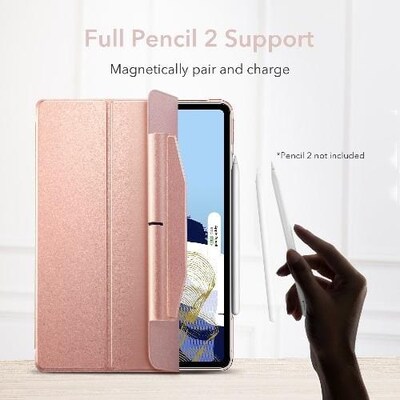 SaharaCase ESR Folio Case for Apple iPad Pro 11" (2nd, 3rd, and 4th Gen 2020-2022), Rose Gold (TB00006)