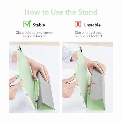 SaharaCase ESR Folio Case for Apple iPad Pro 11" (2nd, 3rd, and 4th Gen 2020-2022), Lemon Lime (TB00005)