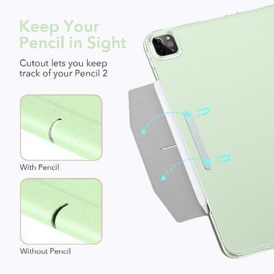 SaharaCase ESR Folio Case for Apple iPad Pro 11" (2nd, 3rd, and 4th Gen 2020-2022), Lemon Lime (TB00005)