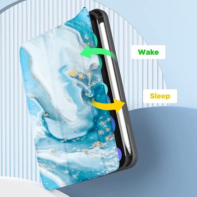 SaharaCase Folio Case for Apple iPad mini A17 Pro & 6th Generation 2021, Blue Marble (TB00051)