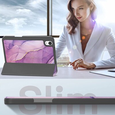 SaharaCase Folio Case for Apple iPad mini A17 Pro & 6th Generation 2021, Purple Marble (TB00050)