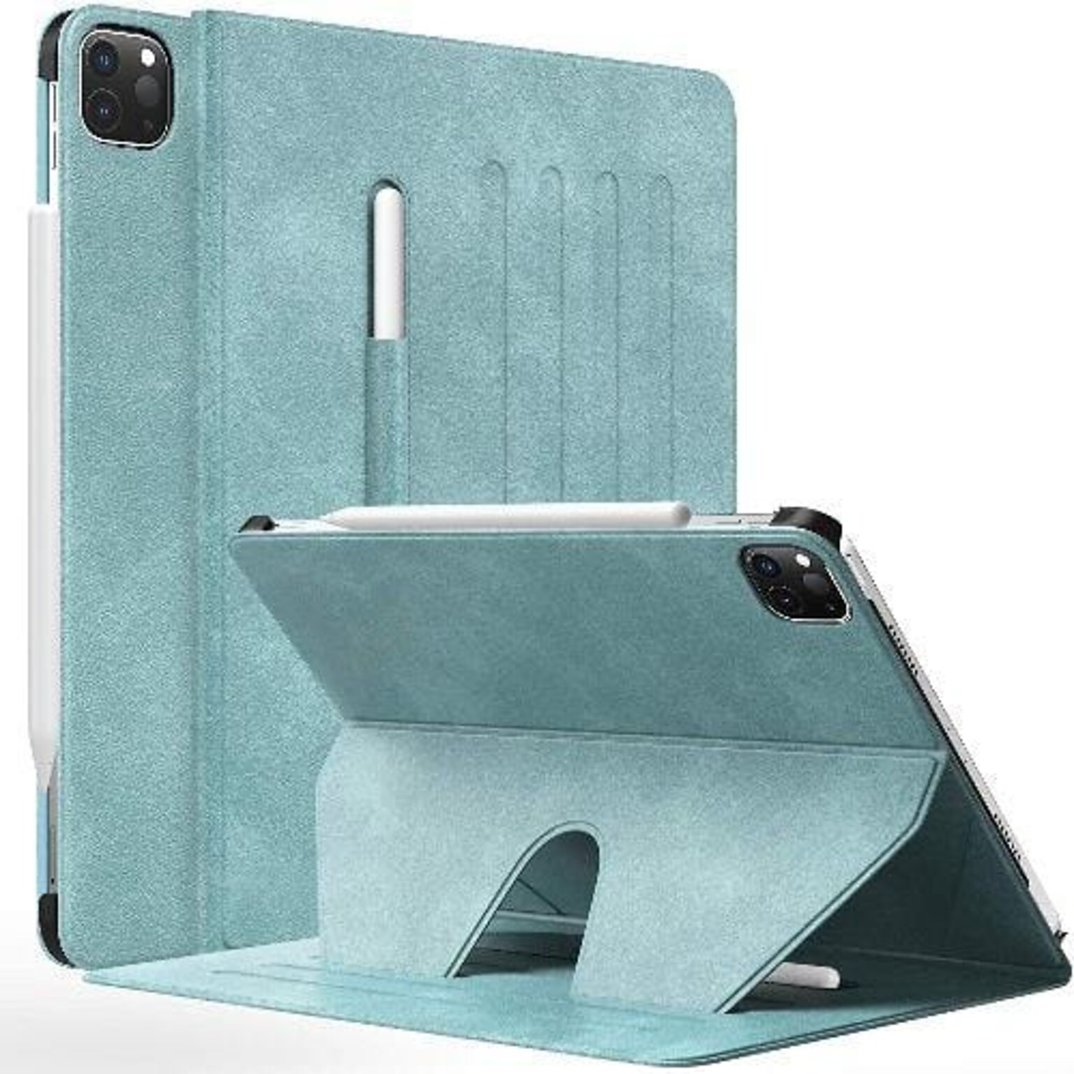 SaharaCase Multi-Angle Folio Case for Apple iPad Pro 12.9 (4th, 5th, and 6th Gen 2020-2022), Aqua (TB00028)