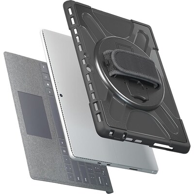 SaharaCase Raider Series Hand Strap Case for 12.9" Microsoft Surface Pro 9 & Pro 10 & Pro 11th Edition, Black (TB00172)