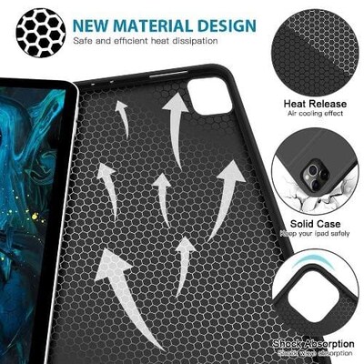 SaharaCase Marble Series Folio Case for Apple iPad Pro 11" (2nd, 3rd, and 4th Gen 2020-2022), Green Marble (TB00014)