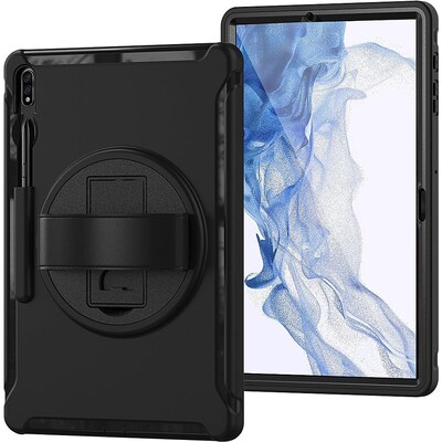 SaharaCase Protection Hand Strap Series Case for Samsung Galaxy Tab S8+, Black (TB00219)