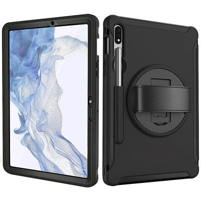 SaharaCase Protection Hand Strap Series Case for Samsung Galaxy Tab S8+, Black (TB00219)