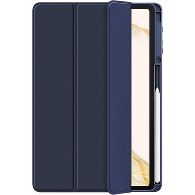 SaharaCase Folio Case for Samsung Galaxy Tab S8+ and Ta+A2:A220b S7 FE, Clear/Navy Blue (TB00216)