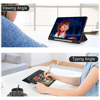 SaharaCase Folio Case for Samsung Galaxy Tab S8, Clear/Black (TB00207)