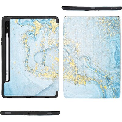 SaharaCase Multi-Angle Folio Case for Samsung Galaxy Tab S8, Blue Marble (TB00210)