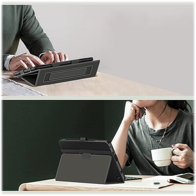 SaharaCase Hand Strap Series Folio Case for Amazon Fire 7 (2022), Black (TB00249)