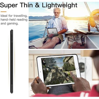 SaharaCase Hybrid Flex Series Case for Apple iPad 10.2" (9th Generation 2021), Clear Black (TB00072)