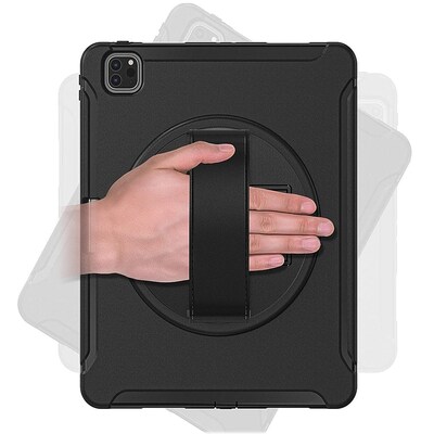 SaharaCase Hand Strap Case for iPad 11'' (A16) and iPad Air 10.9" (4th Gen 2020 and 5th Gen 2022), Black (TB00248)