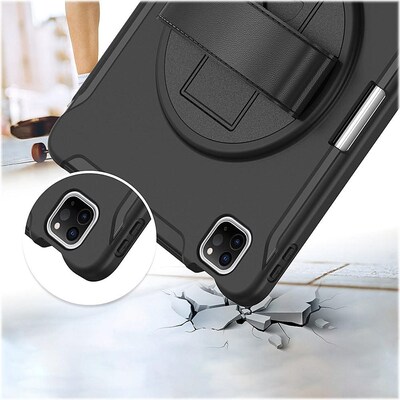 SaharaCase Hand Strap Case for iPad 11'' (A16) and iPad Air 10.9" (4th Gen 2020 and 5th Gen 2022), Black (TB00248)