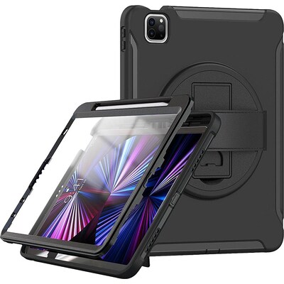SaharaCase Hand Strap Case for iPad 11'' (A16) and iPad Air 10.9" (4th Gen 2020 and 5th Gen 2022), Black (TB00248)