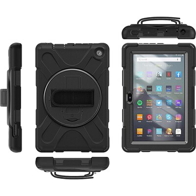SaharaCase Protection Hand Strap Series Case for Amazon Fire 7 (2022), Black (TB00255)