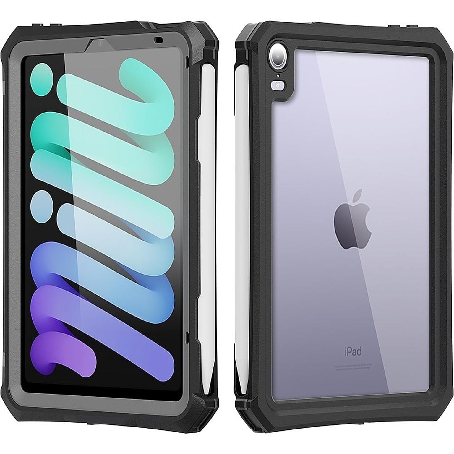 SaharaCase Water-Resistant Case for Apple iPad mini A17 Pro & 6th Generation 2021, Black (TB00062)