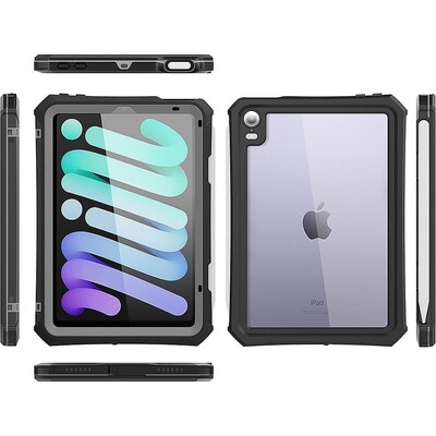 SaharaCase Water-Resistant Case for Apple iPad mini A17 Pro & 6th Generation 2021, Black (TB00062)