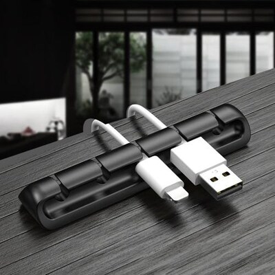 SaharaCase USB Cable Holder Organizer (4-Pack), Black (TB00097)