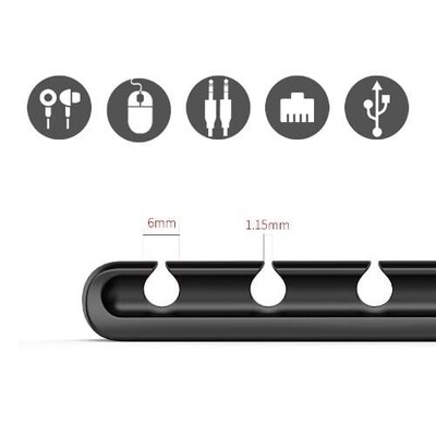 SaharaCase USB Cable Holder Organizer (4-Pack), Black (TB00097)