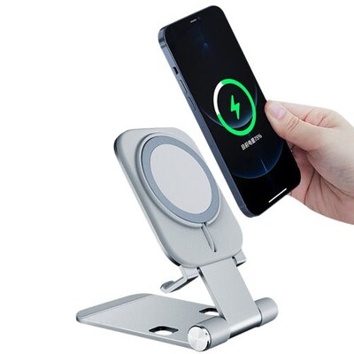 SaharaCase Stand Compatible with MagSafe for Most Cell Phones, Silver (TB00095)