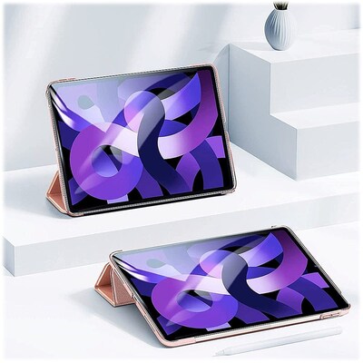 SaharaCase AirShield Series Folio Case for iPad Air 10.9" (4th Gen, 5th Gen) and iPad Air 11-inch M2 & M3, Rose Gold