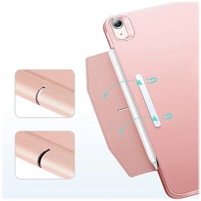 SaharaCase AirShield Series Folio Case for iPad Air 10.9" (4th Gen, 5th Gen) and iPad Air 11-inch M2 & M3, Rose Gold