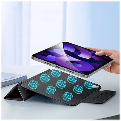 SaharaCase Magnetic Series Folio Case for iPad Air 10.9-inch (4th Gen, 5th Gen) and iPad Air 11-inch M2 & M3, Black (TB00245)