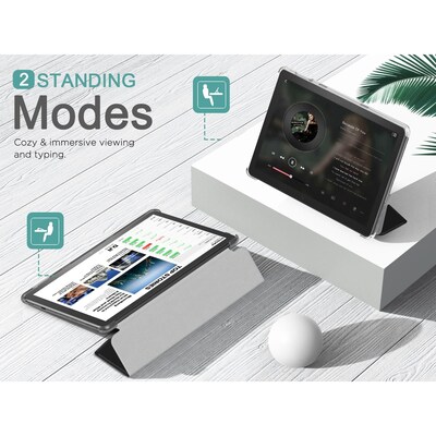 SaharaCase Tri-Fold Folio Case for Amazon Fire HD 10 (2021), Black (TB00120)