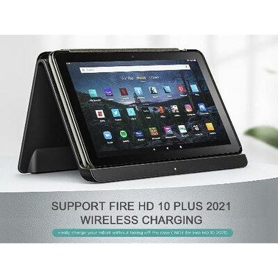 SaharaCase Tri-Fold Folio Case for Amazon Fire HD 10 (2021), Olive Green (TB00122)