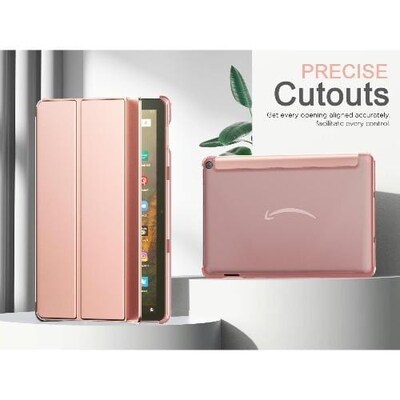 SaharaCase Tri-Fold Folio Case for Amazon Fire HD 10 (2021), Pink (TB00121)