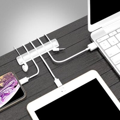SaharaCase USB Cable Holder Organizer (4-Pack), White (TB00098)