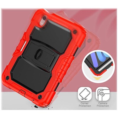 SaharaCase Defense Series Case for Apple iPad mini A17 Pro & 6th Generation 2021, Red (TB00056)