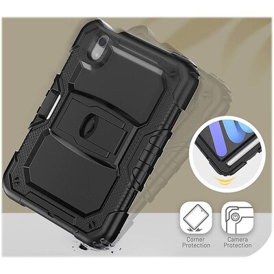 SaharaCase Defense Series Case for Apple iPad mini A17 Pro & 6th Generation 2021, Black (TB00055)